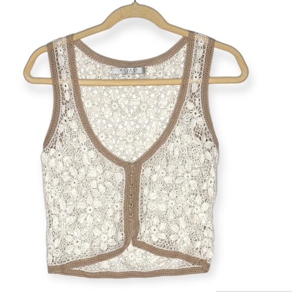 Nougat London Crochet Cropped Tank Vest Boho 2 - Picture 6 of 9